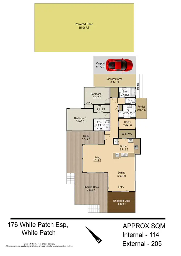 Floorplan of Homely rural property listing, 176 White Patch Esplanade, White Patch QLD 4507