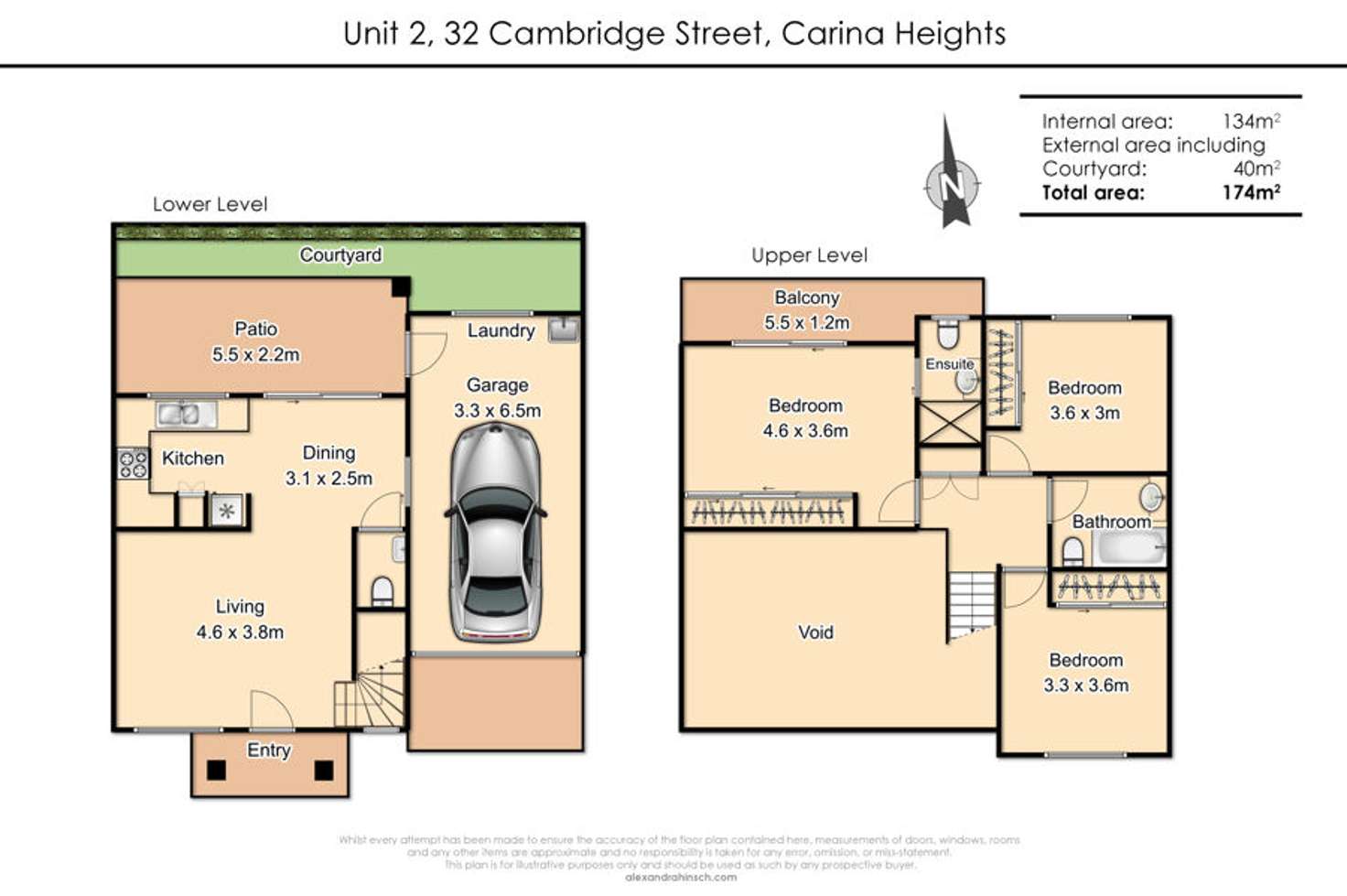 Floorplan of Homely townhouse listing, 2/32 Cambridge Street, Carina Heights QLD 4152