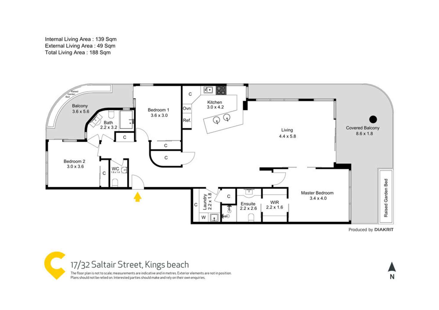 Floorplan of Homely unit listing, 17/32 Saltair Street, Kings Beach QLD 4551