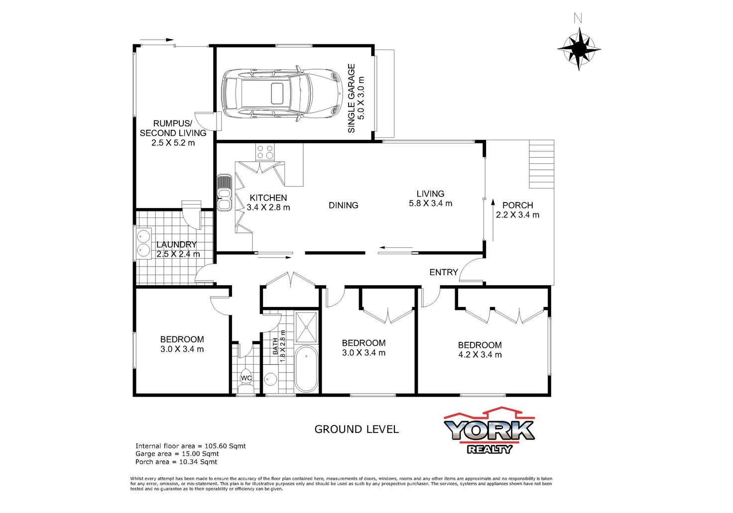 Floorplan of Homely house listing, 5 Priest Street, Rockville QLD 4350