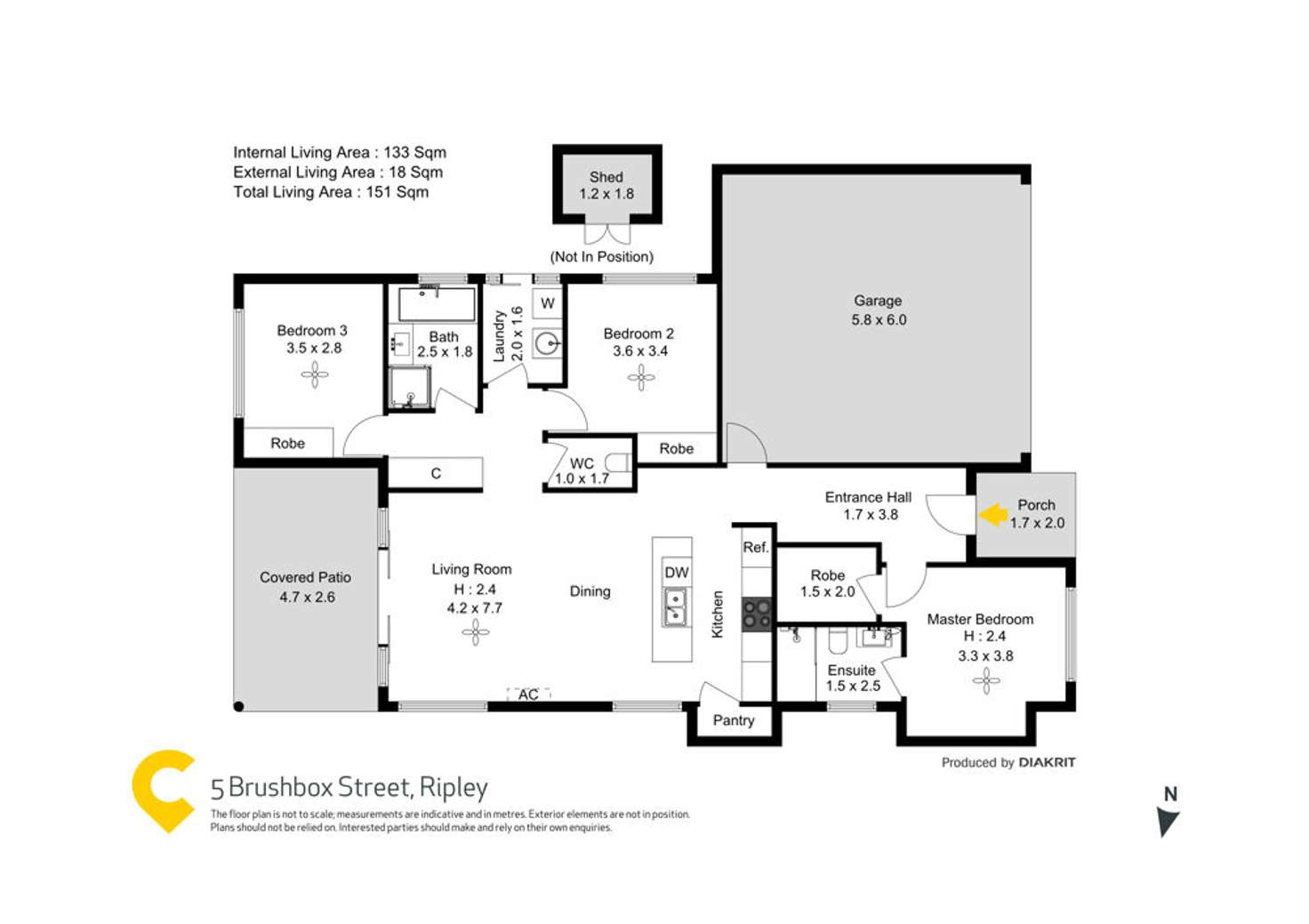 Floorplan of Homely house listing, 5 Brushbox Street, Ripley QLD 4306