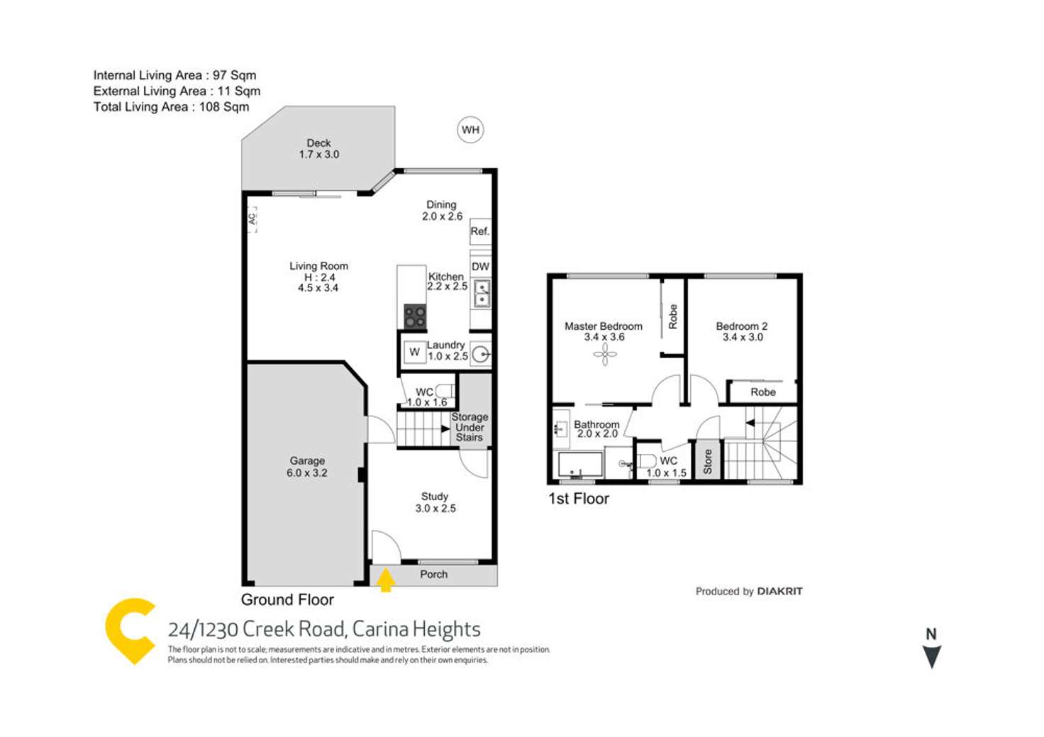 Floorplan of Homely townhouse listing, 24/1230 Creek Road, Carina Heights QLD 4152