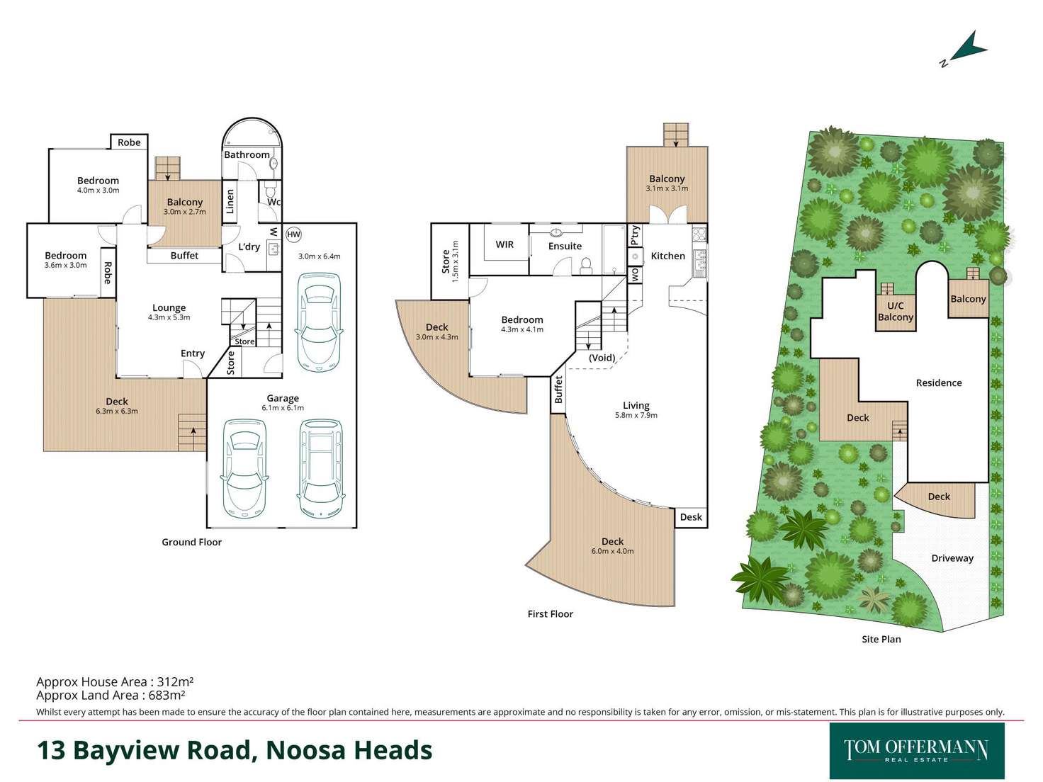 Floorplan of Homely house listing, 13 Bayview Road, Noosa Heads QLD 4567