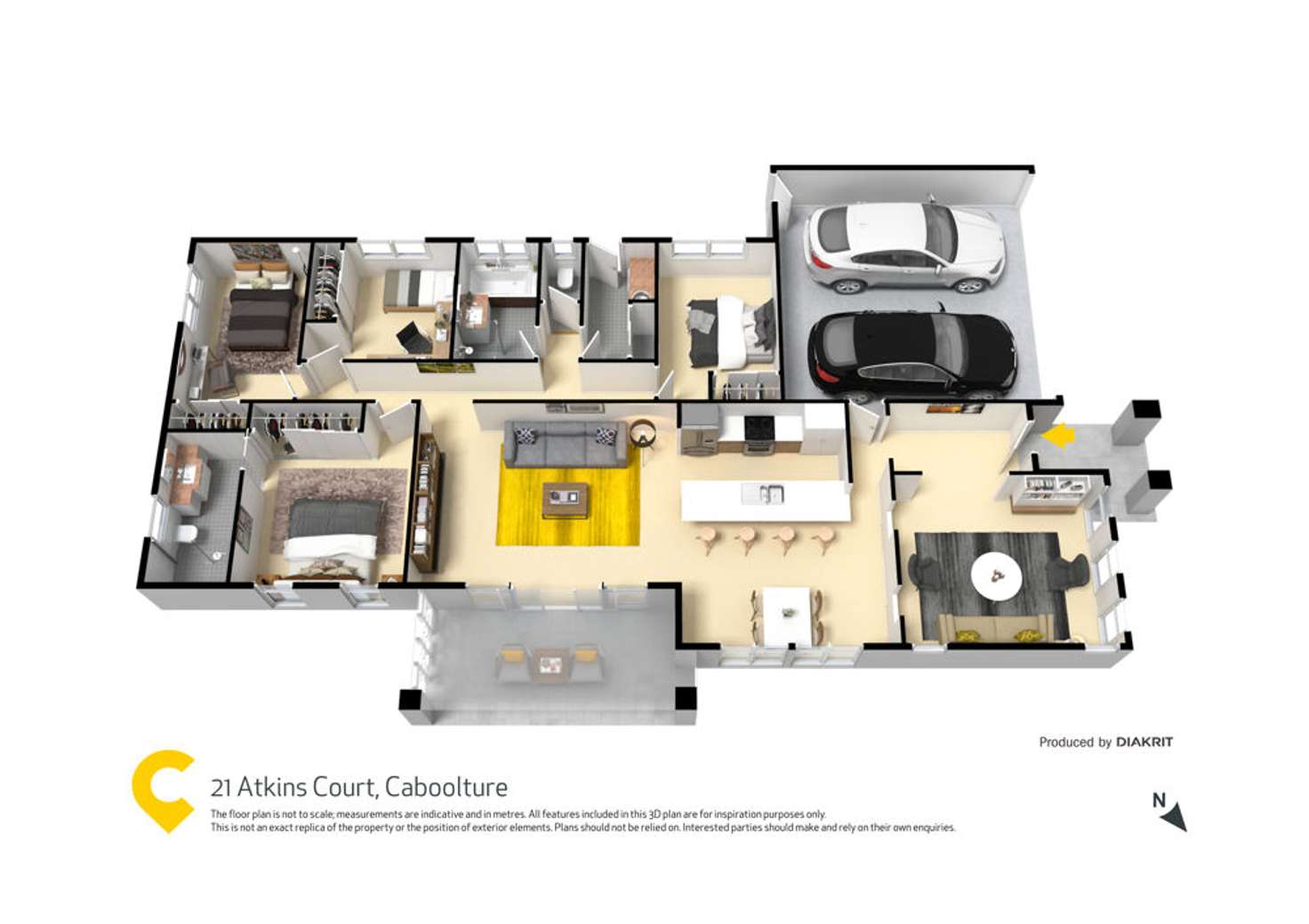 Floorplan of Homely house listing, 21 Atkins Court, Caboolture QLD 4510