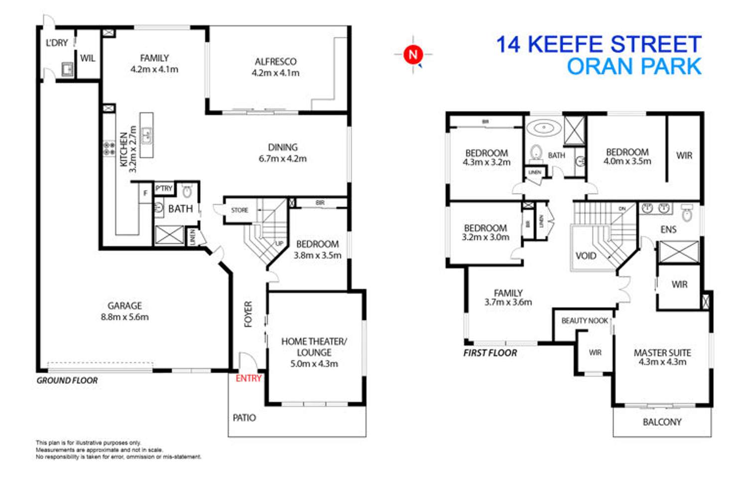 Floorplan of Homely house listing, 14 Keefe Street, Oran Park NSW 2570