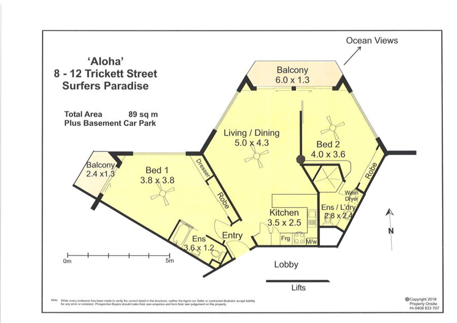 Floorplan of Homely apartment listing, 602/8-12 Trickett Street, Surfers Paradise QLD 4217