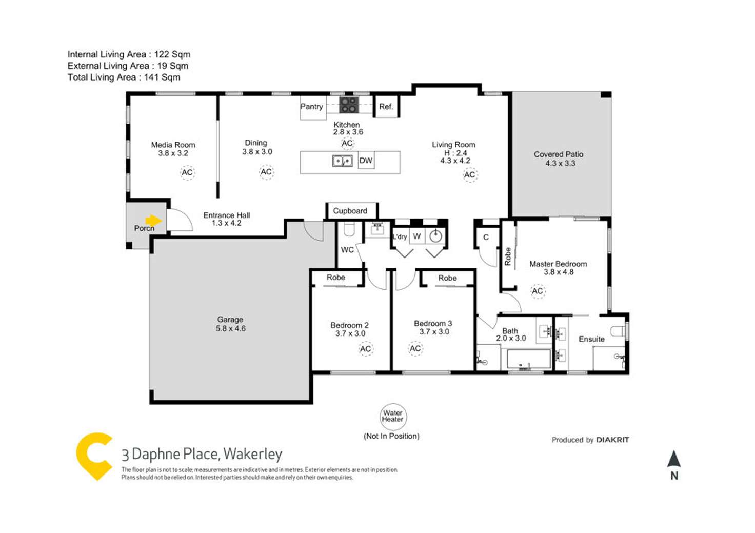 Floorplan of Homely house listing, 3 Daphne Place, Wakerley QLD 4154