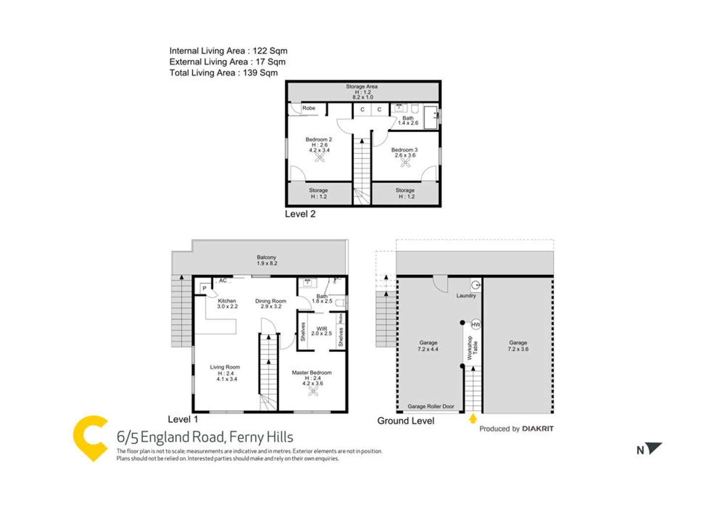 Floorplan of Homely townhouse listing, 6/5 England Road, Ferny Hills QLD 4055