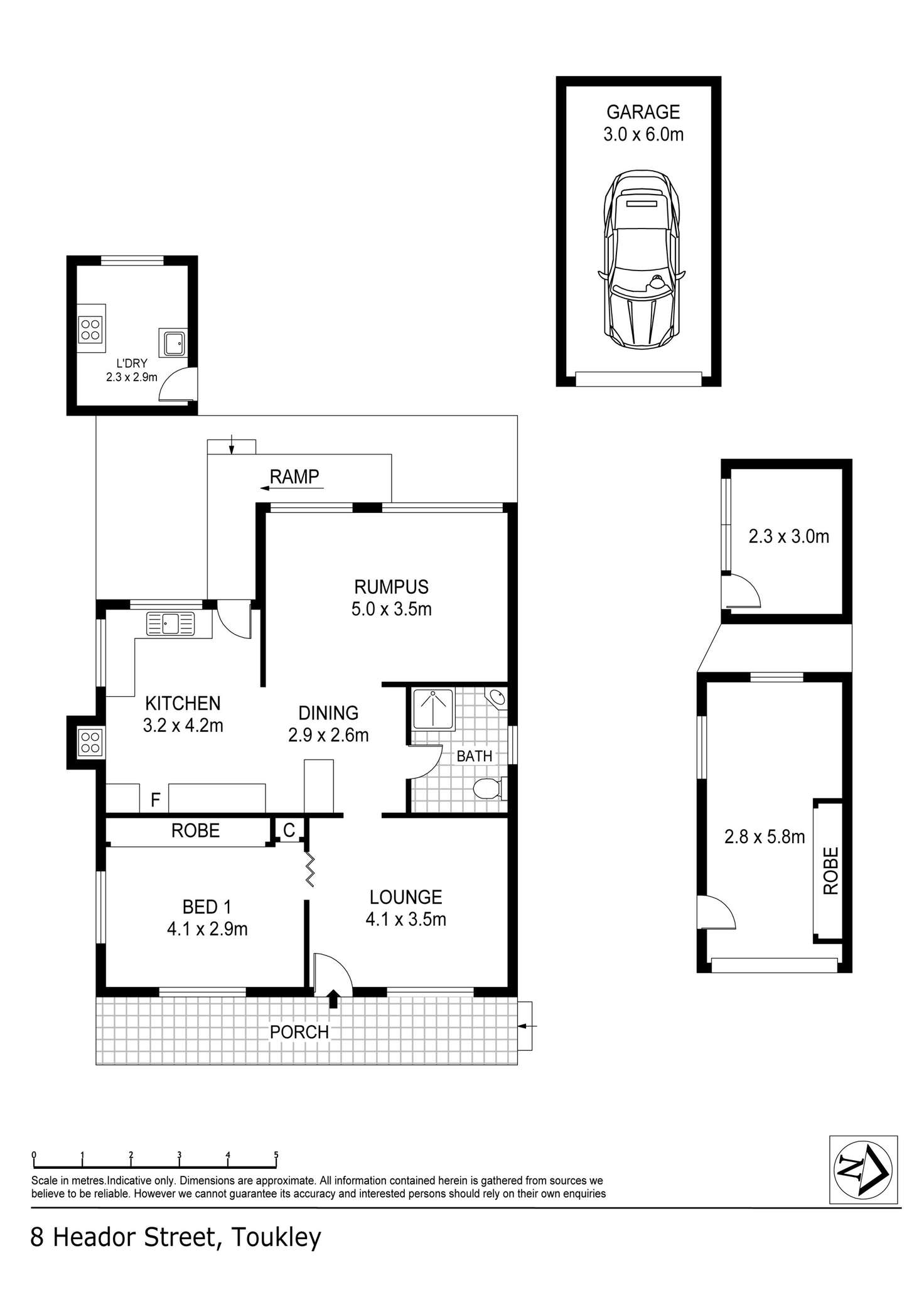 Floorplan of Homely house listing, 8 Heador Street, Toukley NSW 2263