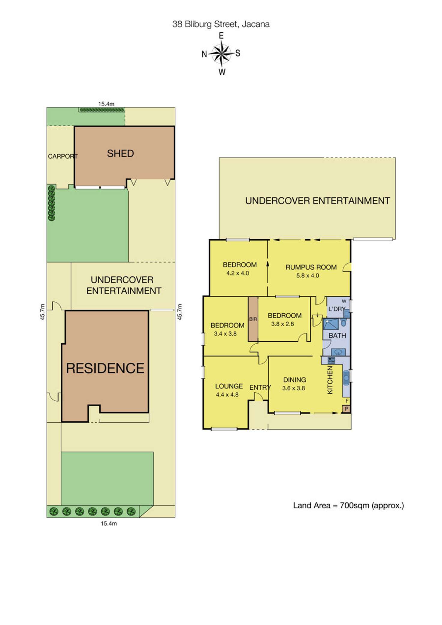 Floorplan of Homely house listing, 38 Bliburg Street, Jacana VIC 3047