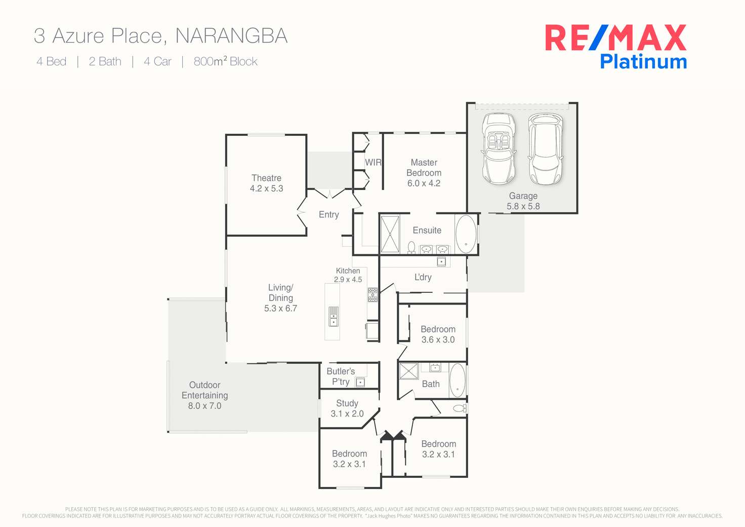 Floorplan of Homely house listing, 3 Azure Place, Narangba QLD 4504
