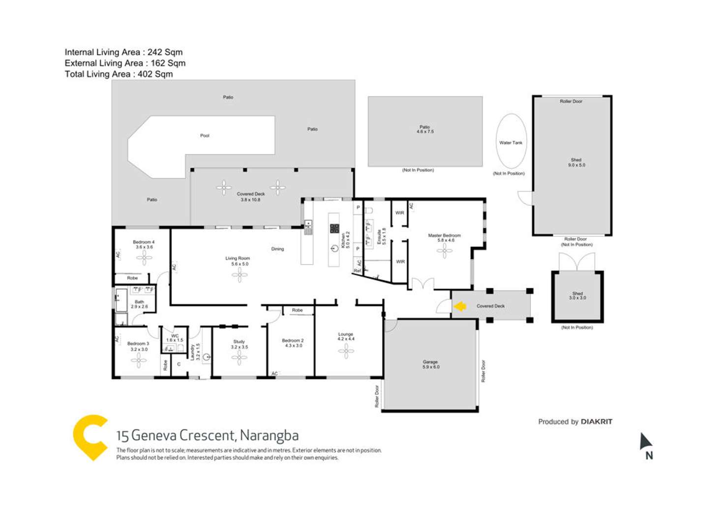Floorplan of Homely house listing, 15 Geneva Crescent, Narangba QLD 4504