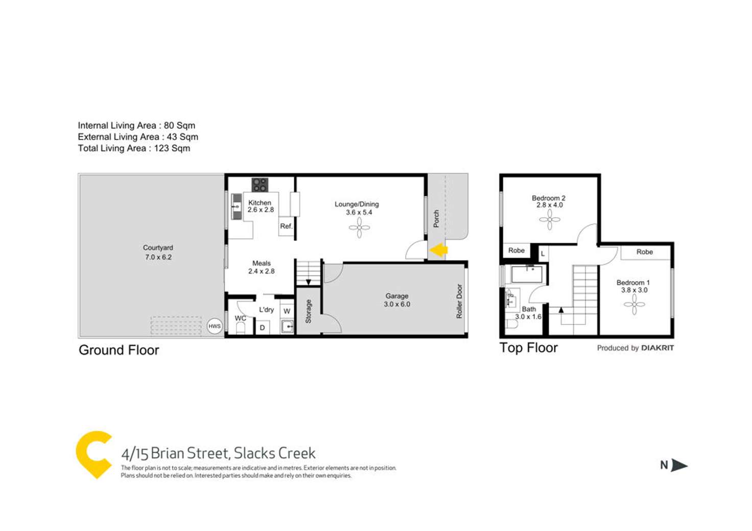 Floorplan of Homely townhouse listing, 4/15 Brian Street, Slacks Creek QLD 4127