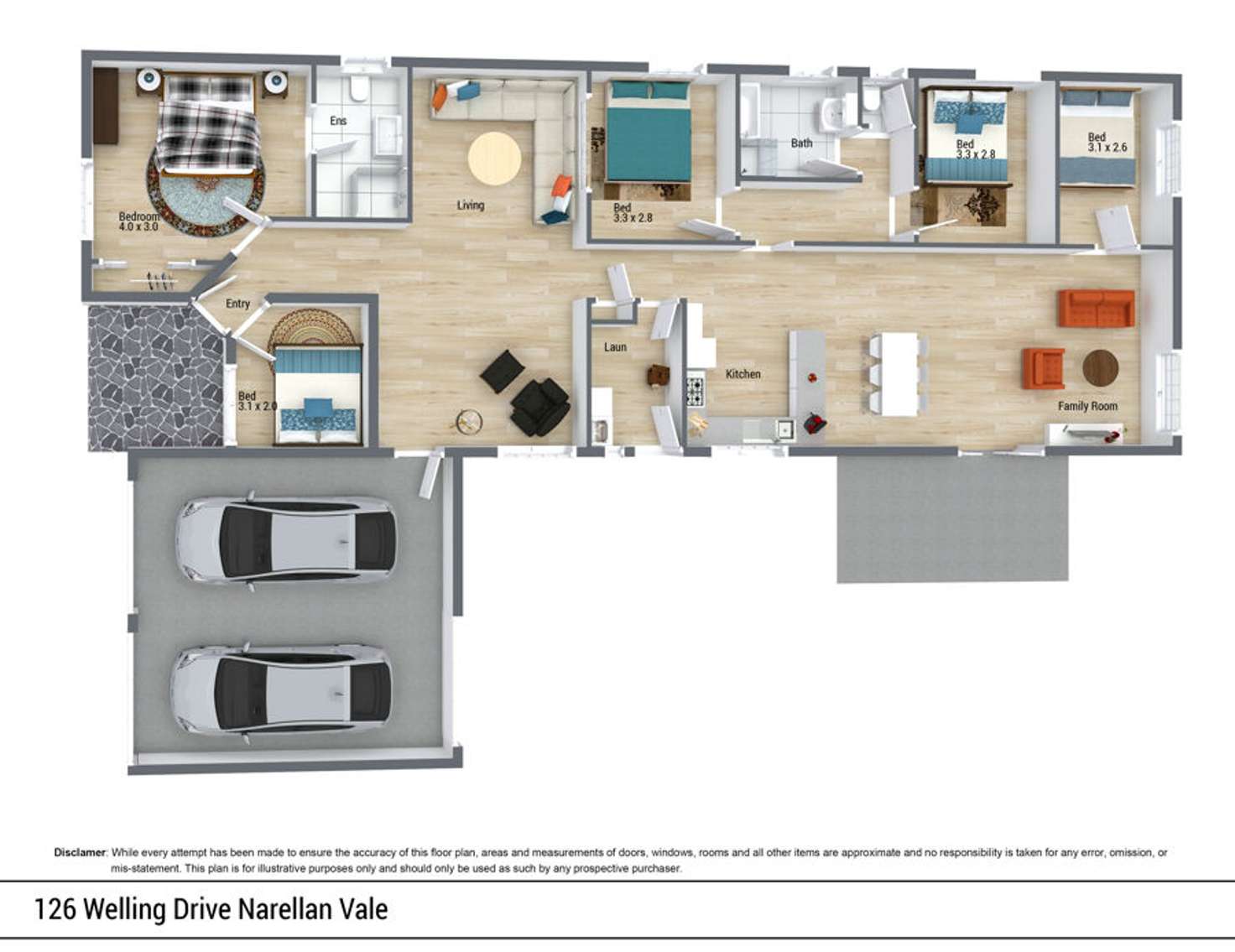 Floorplan of Homely house listing, 126 Welling Drive, Narellan Vale NSW 2567