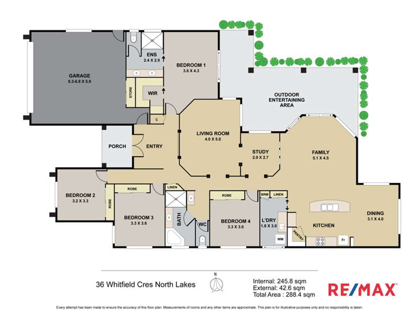 Floorplan of Homely house listing, 36 Whitfield Crescent, North Lakes QLD 4509