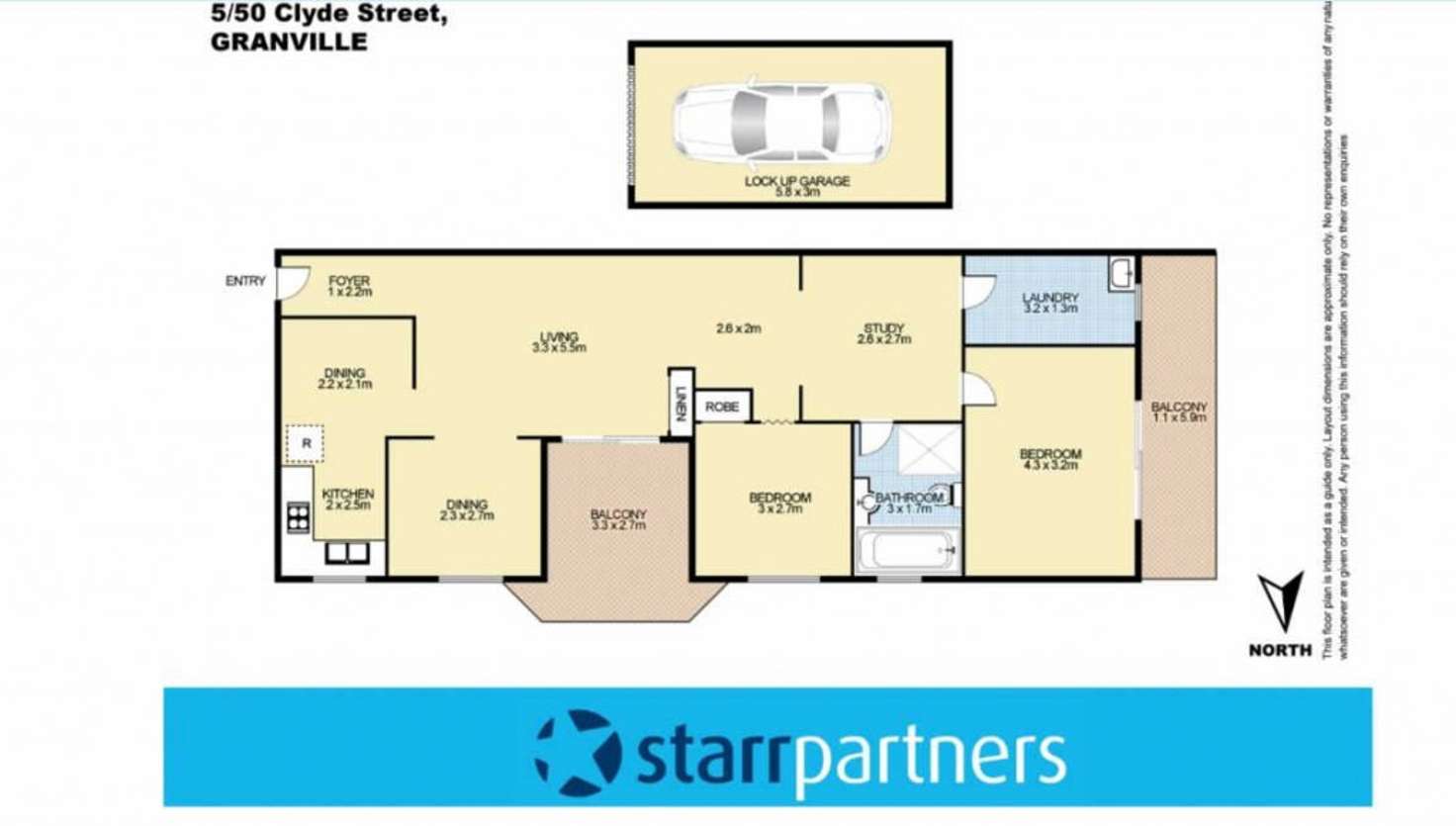 Floorplan of Homely unit listing, 5/50 CLYDE STREET, Granville NSW 2142