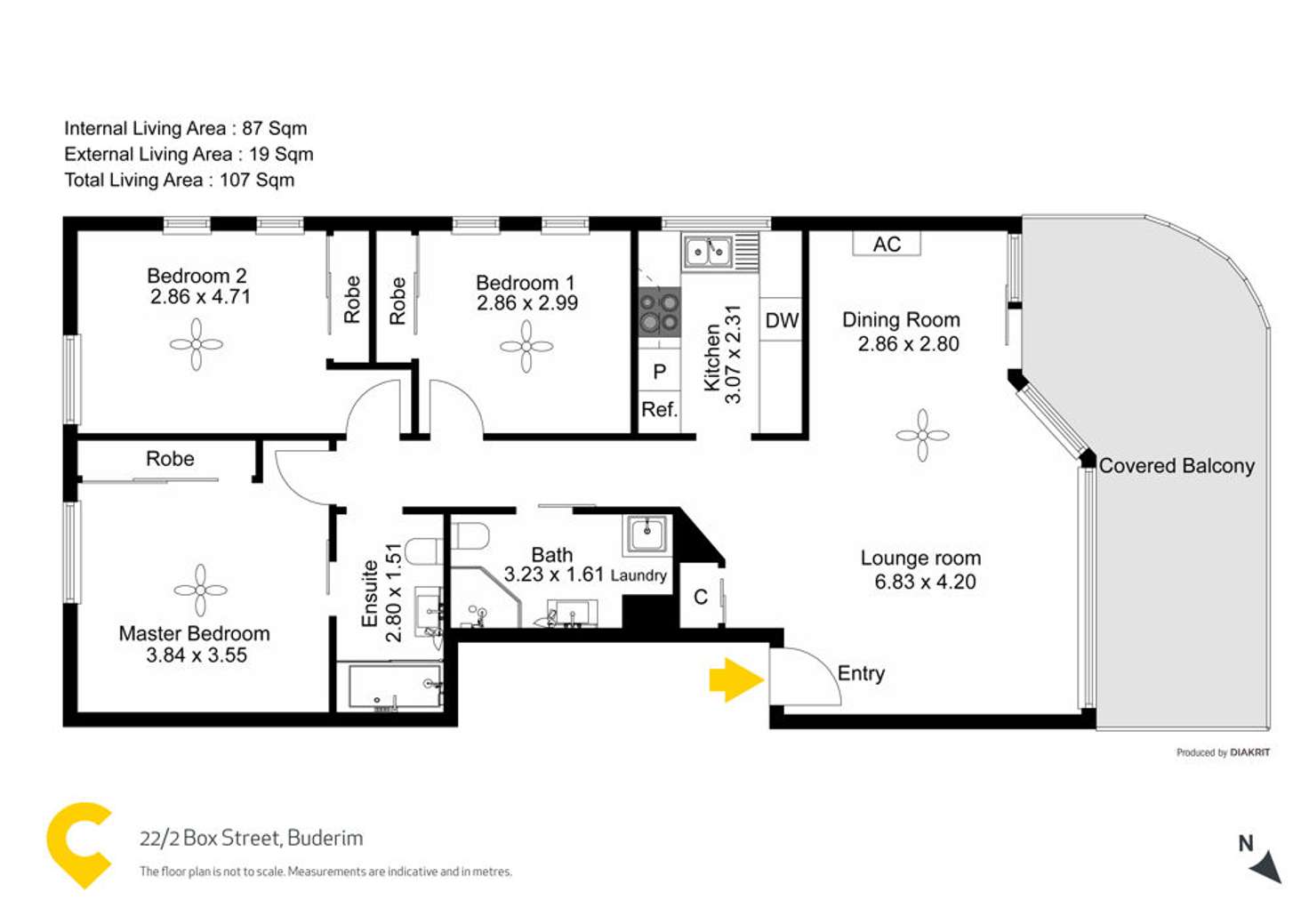 Floorplan of Homely unit listing, 22/2 Box Street, Buderim QLD 4556