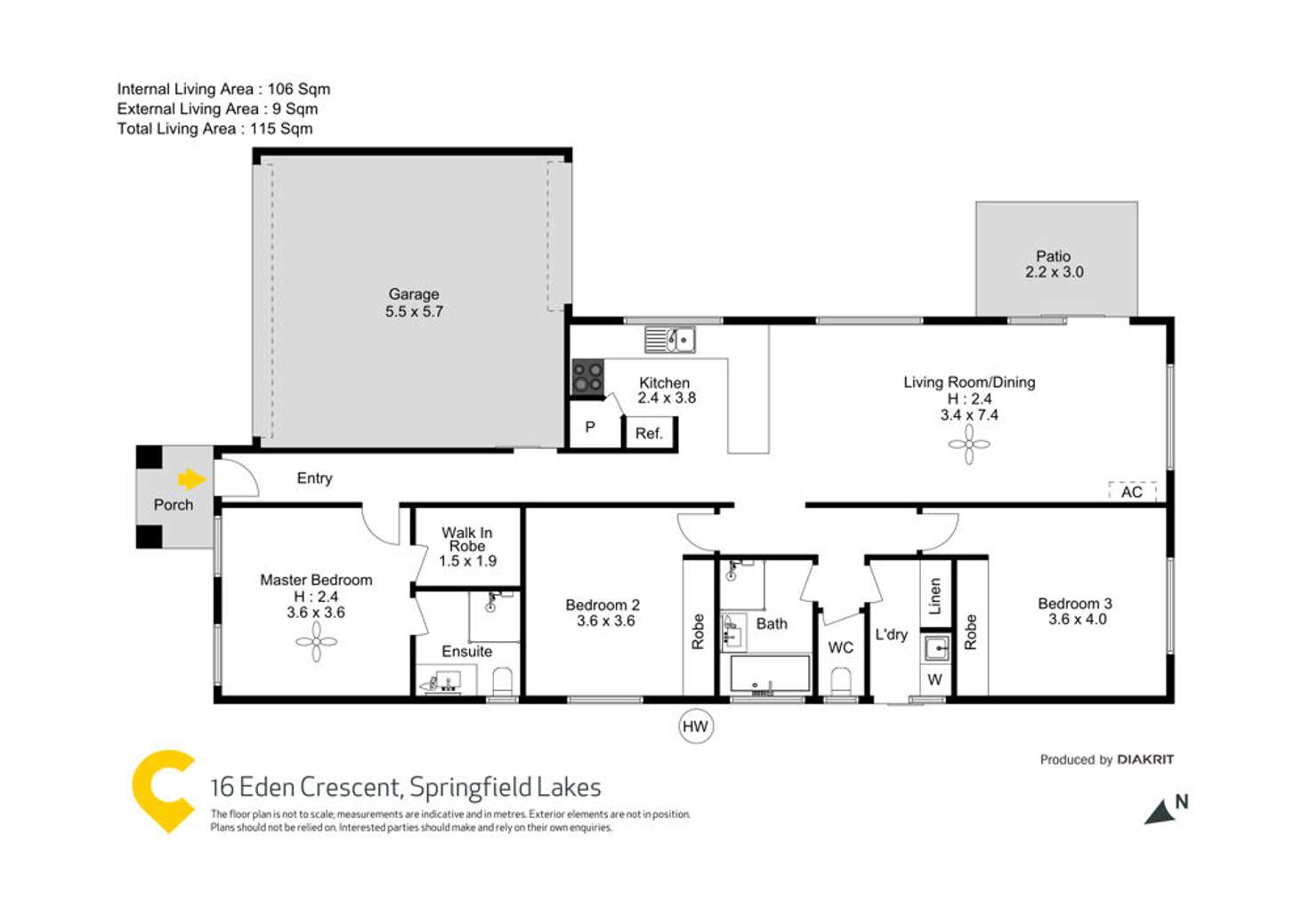 Floorplan of Homely house listing, 16 Eden Crescent, Springfield Lakes QLD 4300