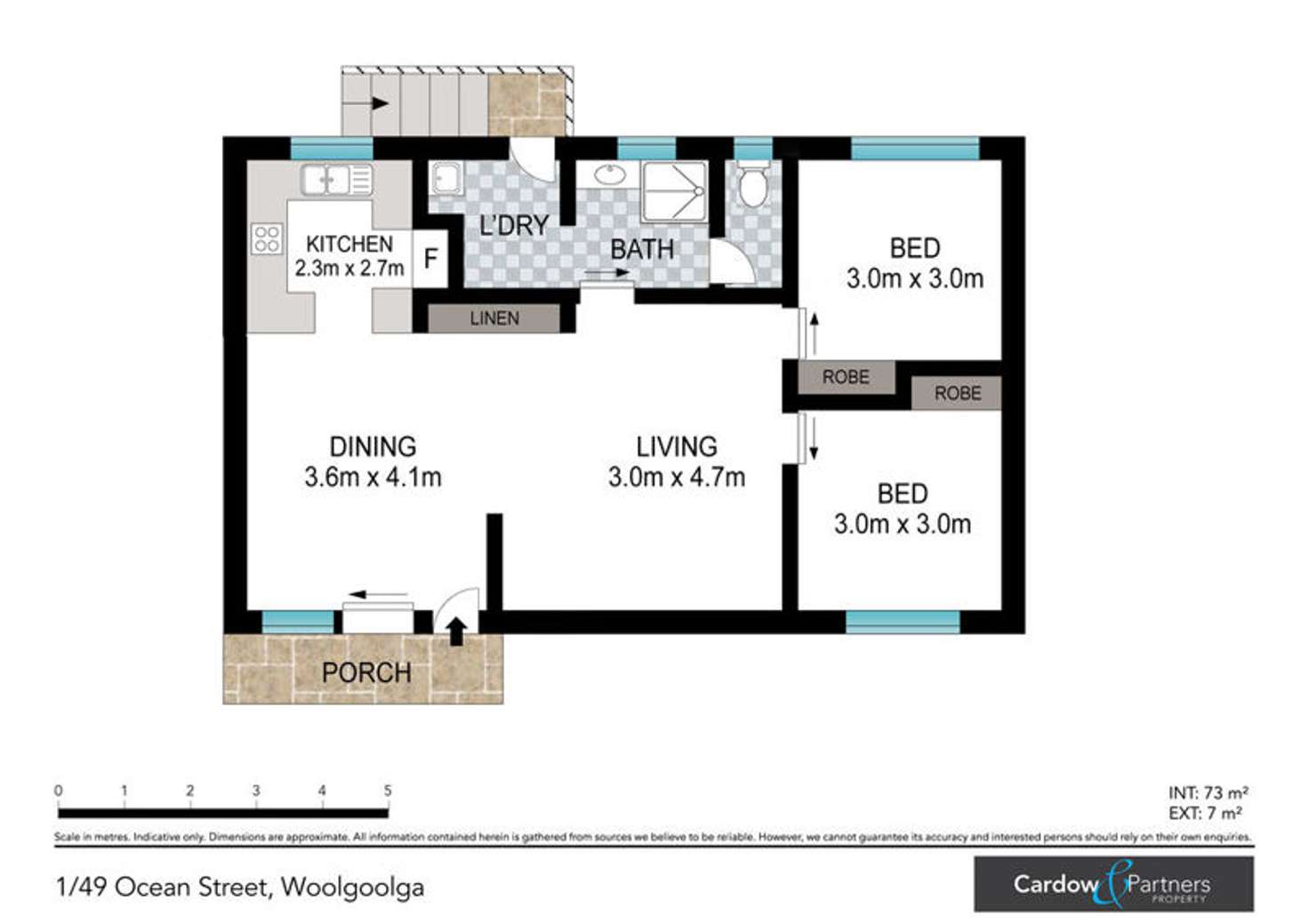 Floorplan of Homely townhouse listing, 1/49 Ocean Street, Woolgoolga NSW 2456