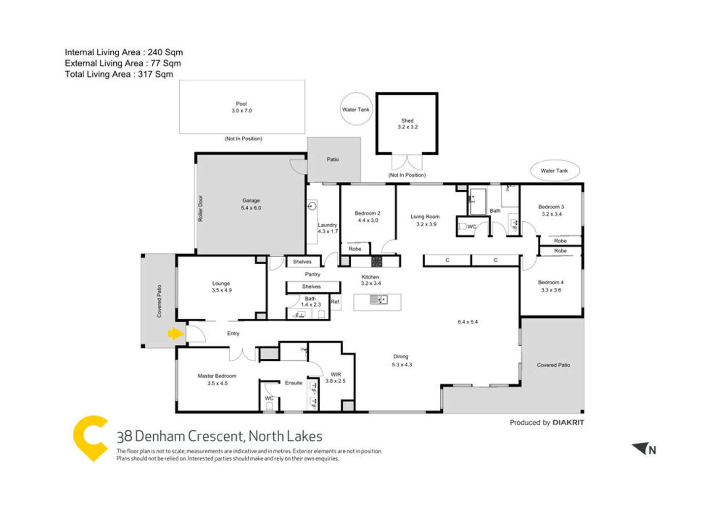 Floorplan of Homely house listing, 38 Denham Crescent, North Lakes QLD 4509