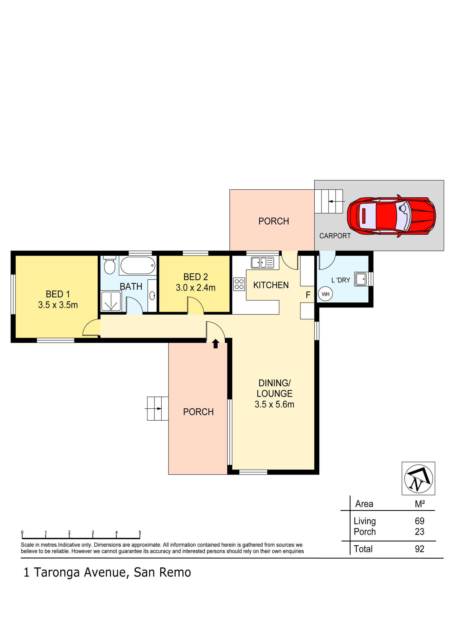 Floorplan of Homely house listing, 1 Taronga Avenue, San Remo NSW 2262