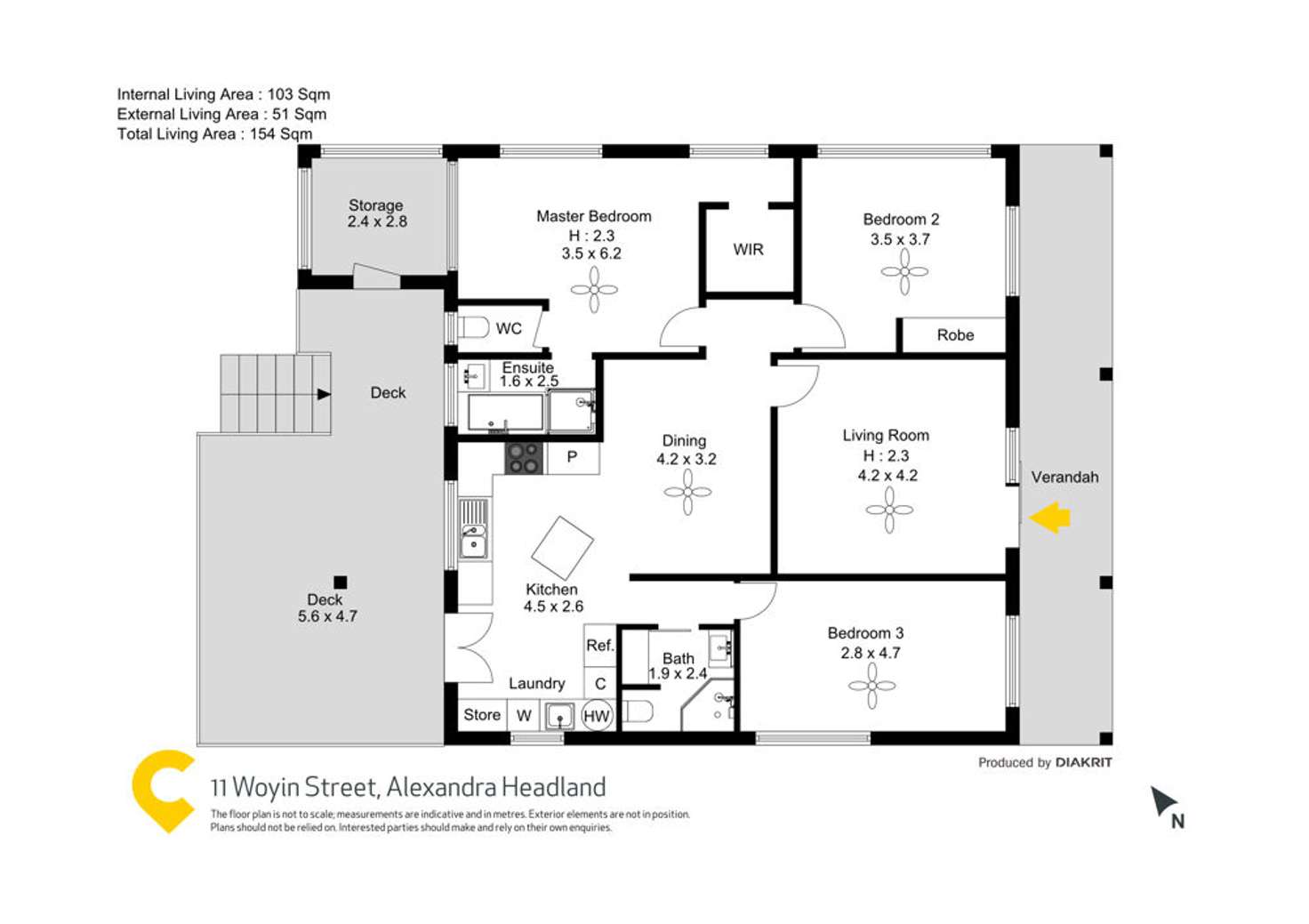 Floorplan of Homely house listing, 11 Woyin Street, Alexandra Headland QLD 4572