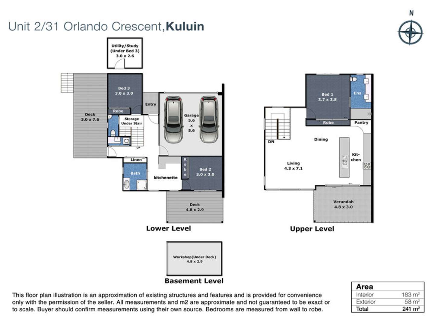 Floorplan of Homely house listing, 1/31 Orlando Ct, Kuluin QLD 4558