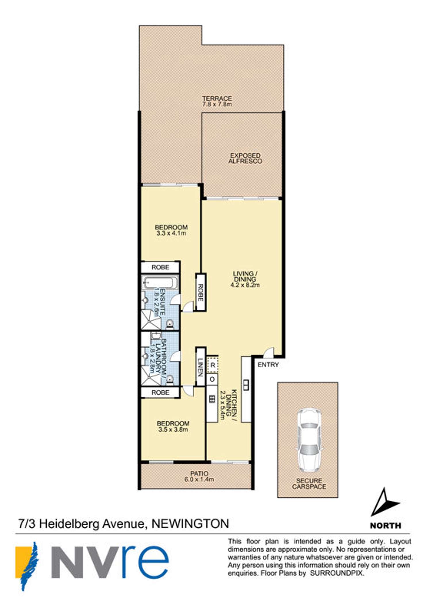 Floorplan of Homely apartment listing, 7/3 Heidelberg Avenue, Newington NSW 2127