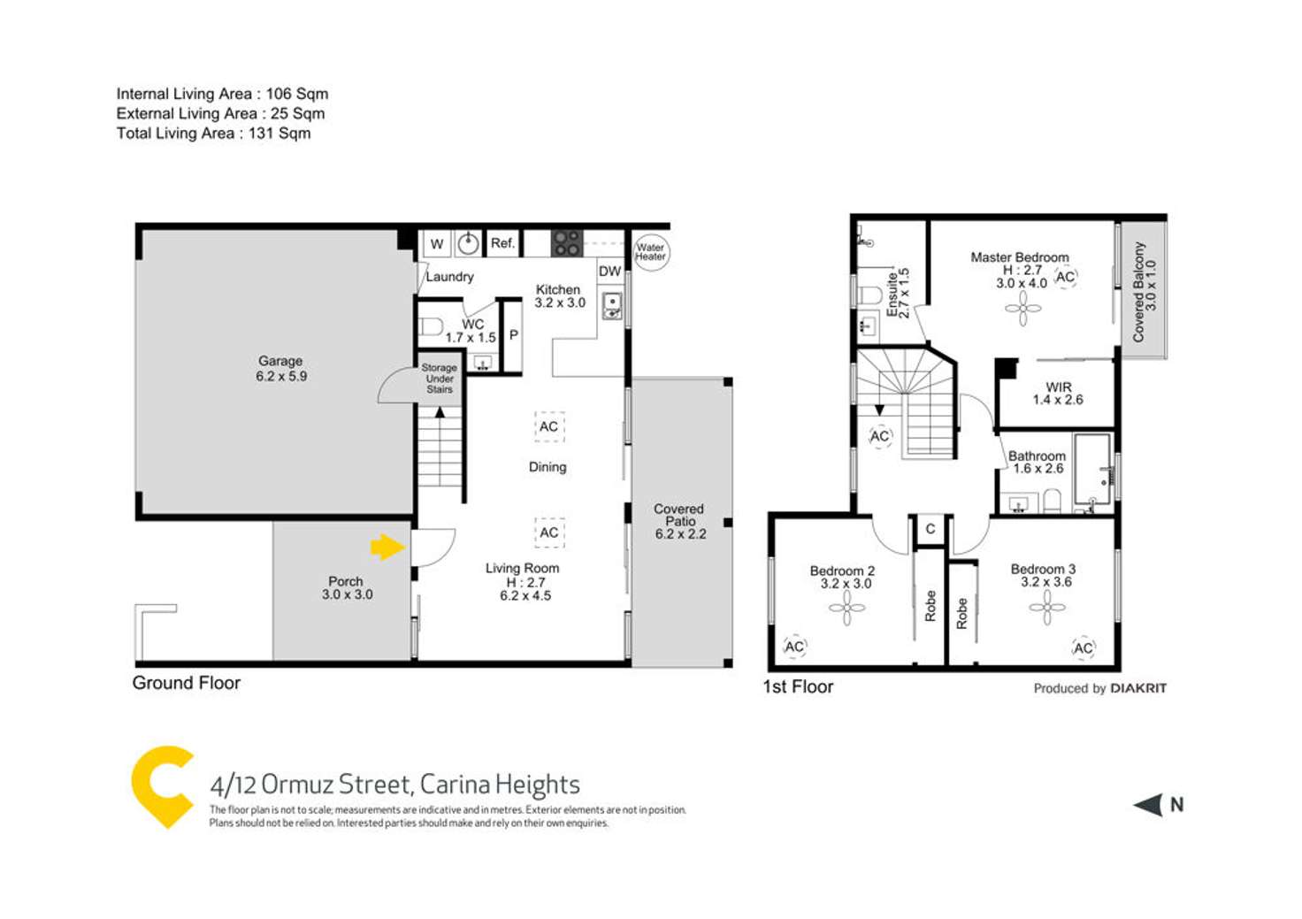 Floorplan of Homely townhouse listing, 4/12 Ormuz Street, Carina Heights QLD 4152