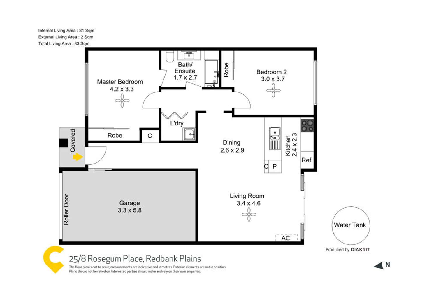 Floorplan of Homely unit listing, 25/8 Rosegum Place, Redbank Plains QLD 4301