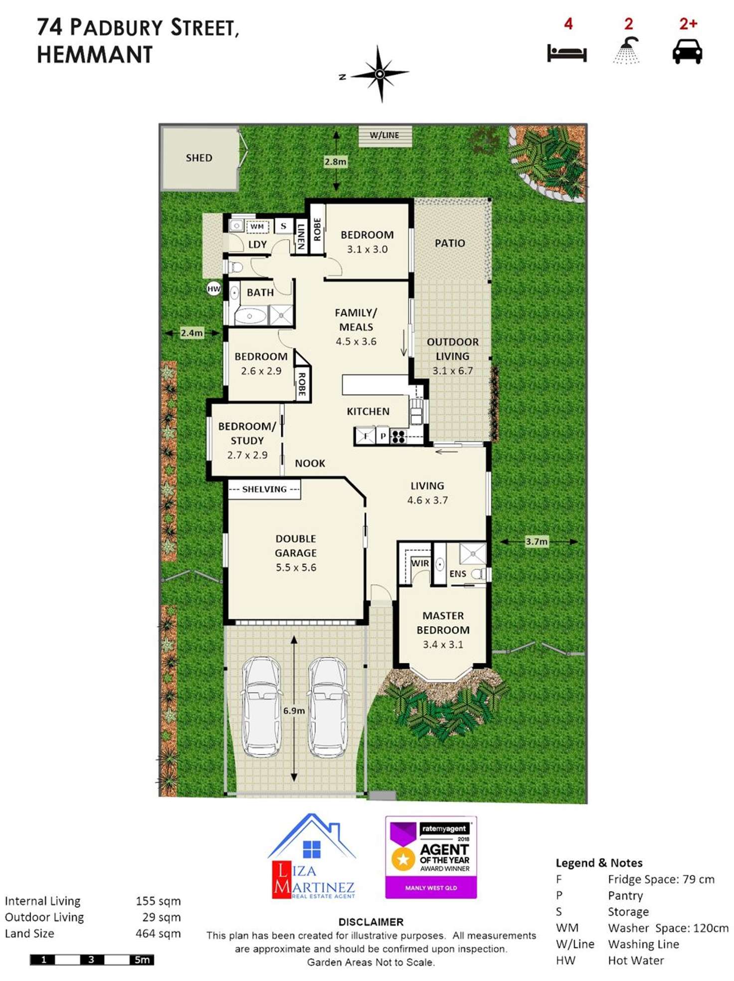 Floorplan of Homely house listing, 74 Padbury Street, Hemmant QLD 4174