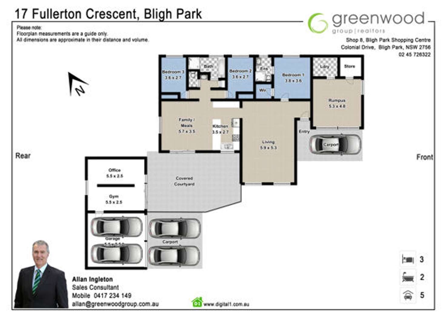 Floorplan of Homely house listing, 17 Fullerton Crescent, Bligh Park NSW 2756
