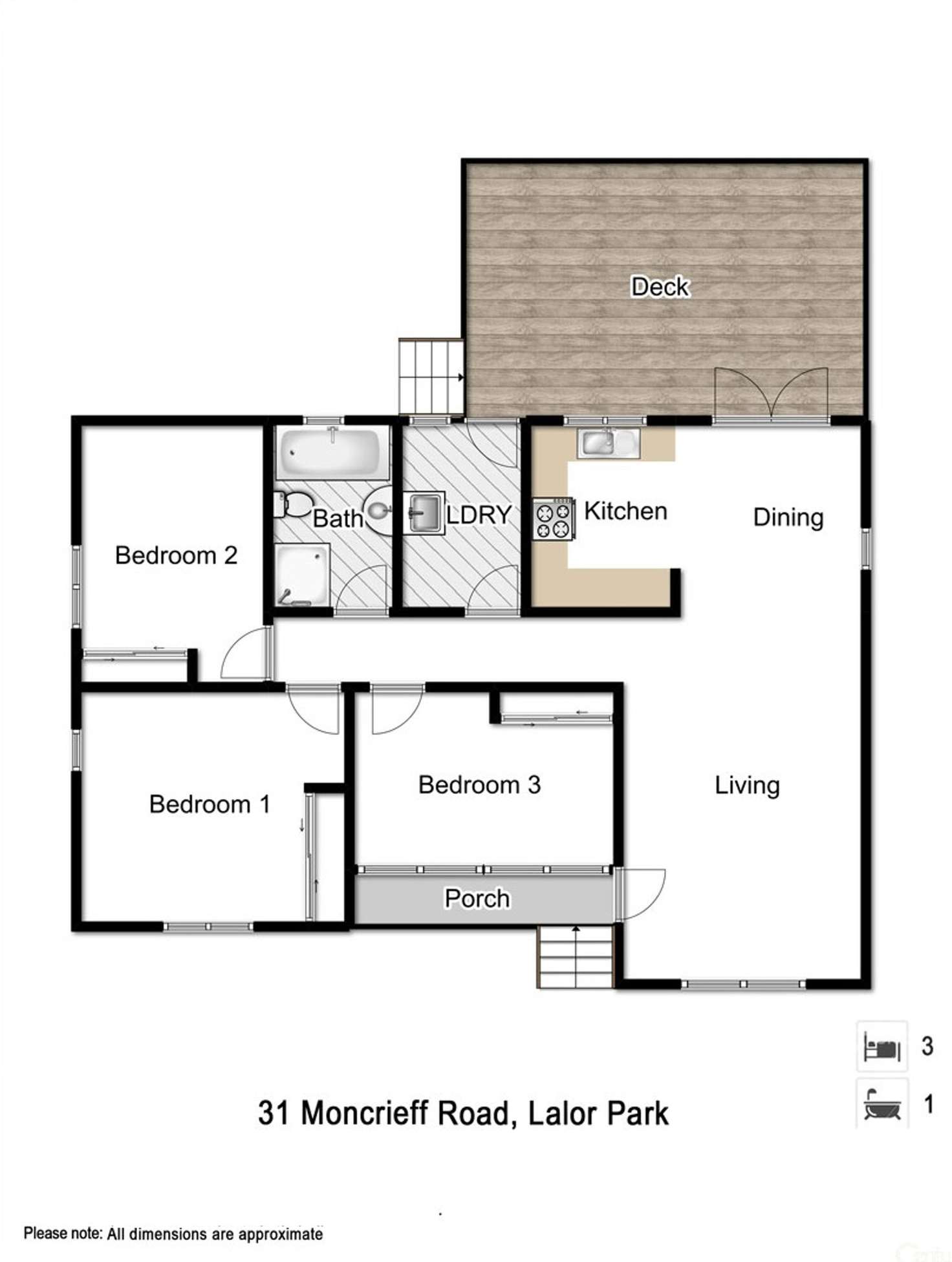 Floorplan of Homely house listing, 31 Moncrieff Rd, Lalor Park NSW 2147