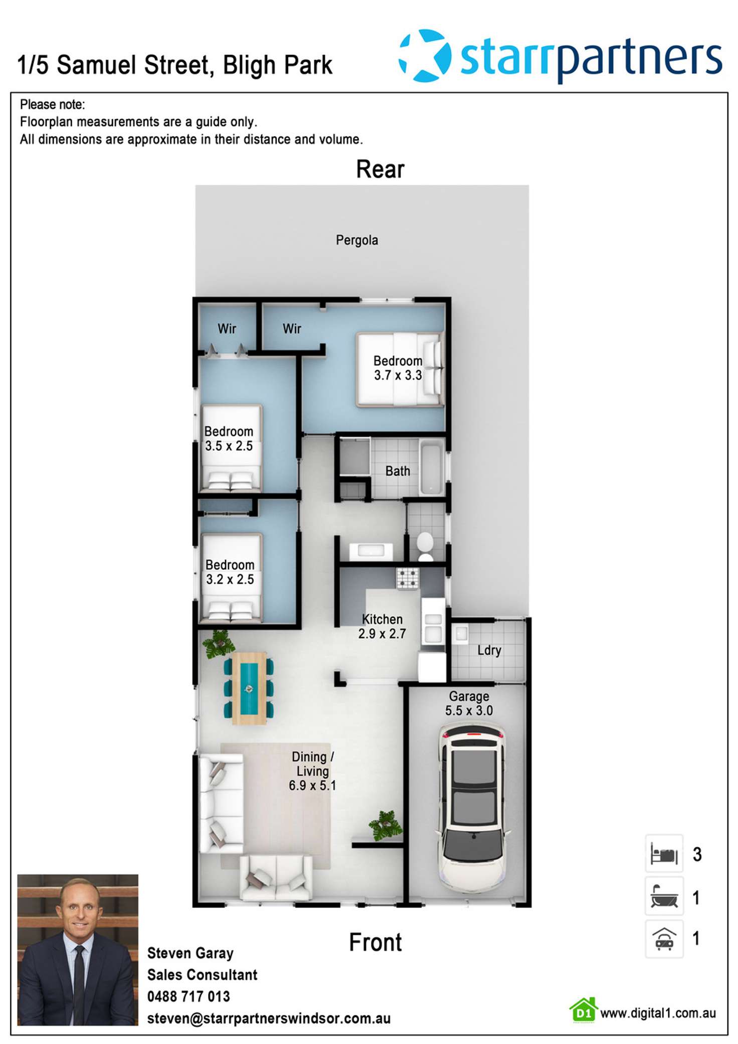 Floorplan of Homely house listing, 1/5 Samuel Street, Bligh Park NSW 2756