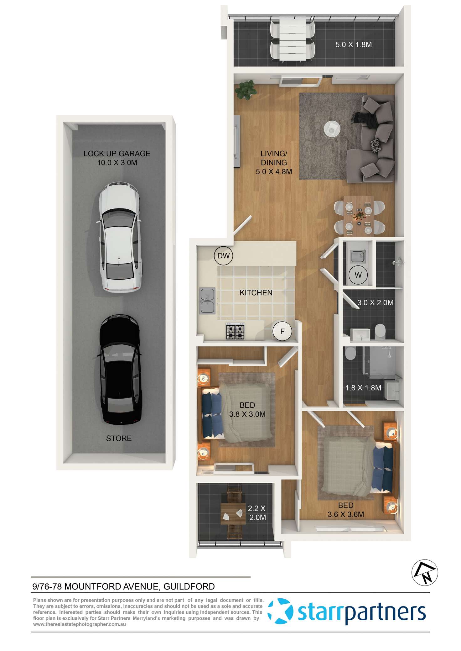 Floorplan of Homely unit listing, 9/76-78 Mountford Avenue, Guildford NSW 2161