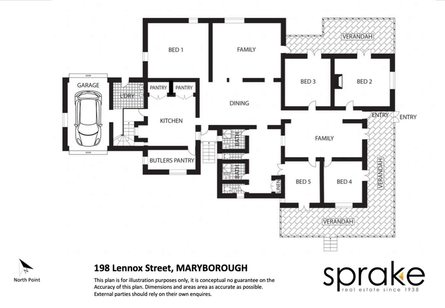 Floorplan of Homely house listing, 198 Lennox Street, Maryborough QLD 4650
