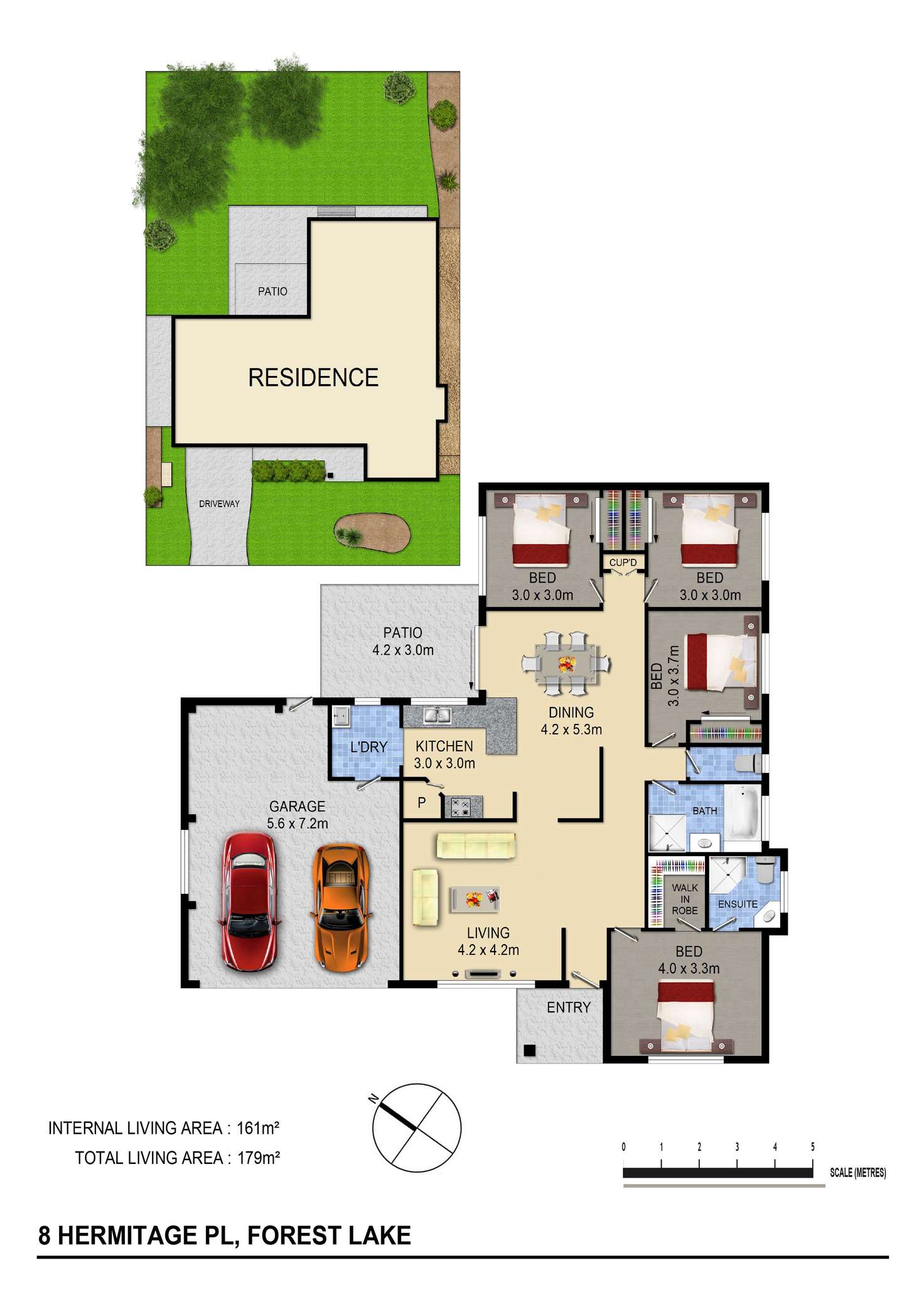 Floorplan of Homely house listing, 8 Hermitage Place, Forest Lake QLD 4078