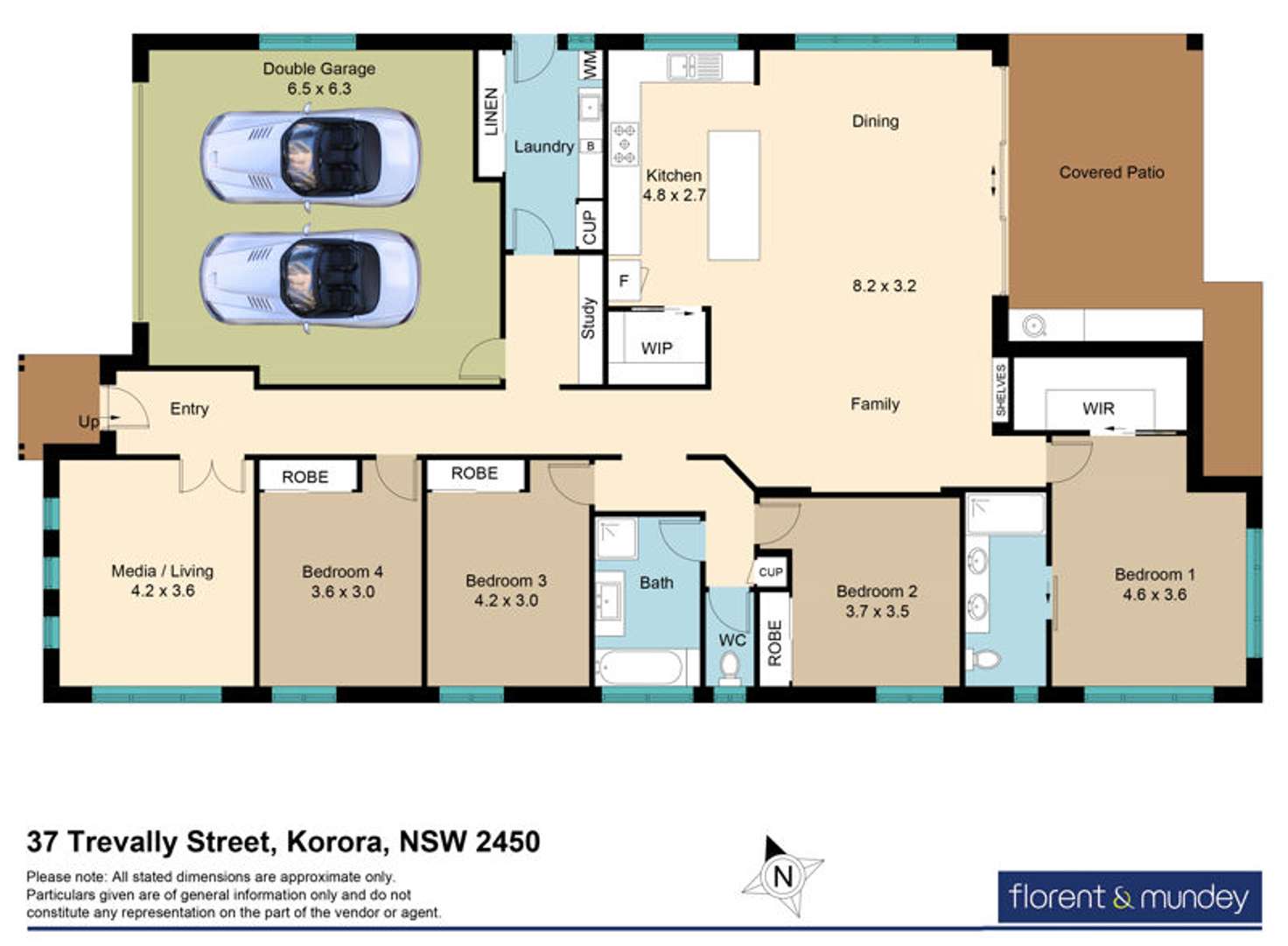 Floorplan of Homely house listing, 37 Trevally St, Korora NSW 2450