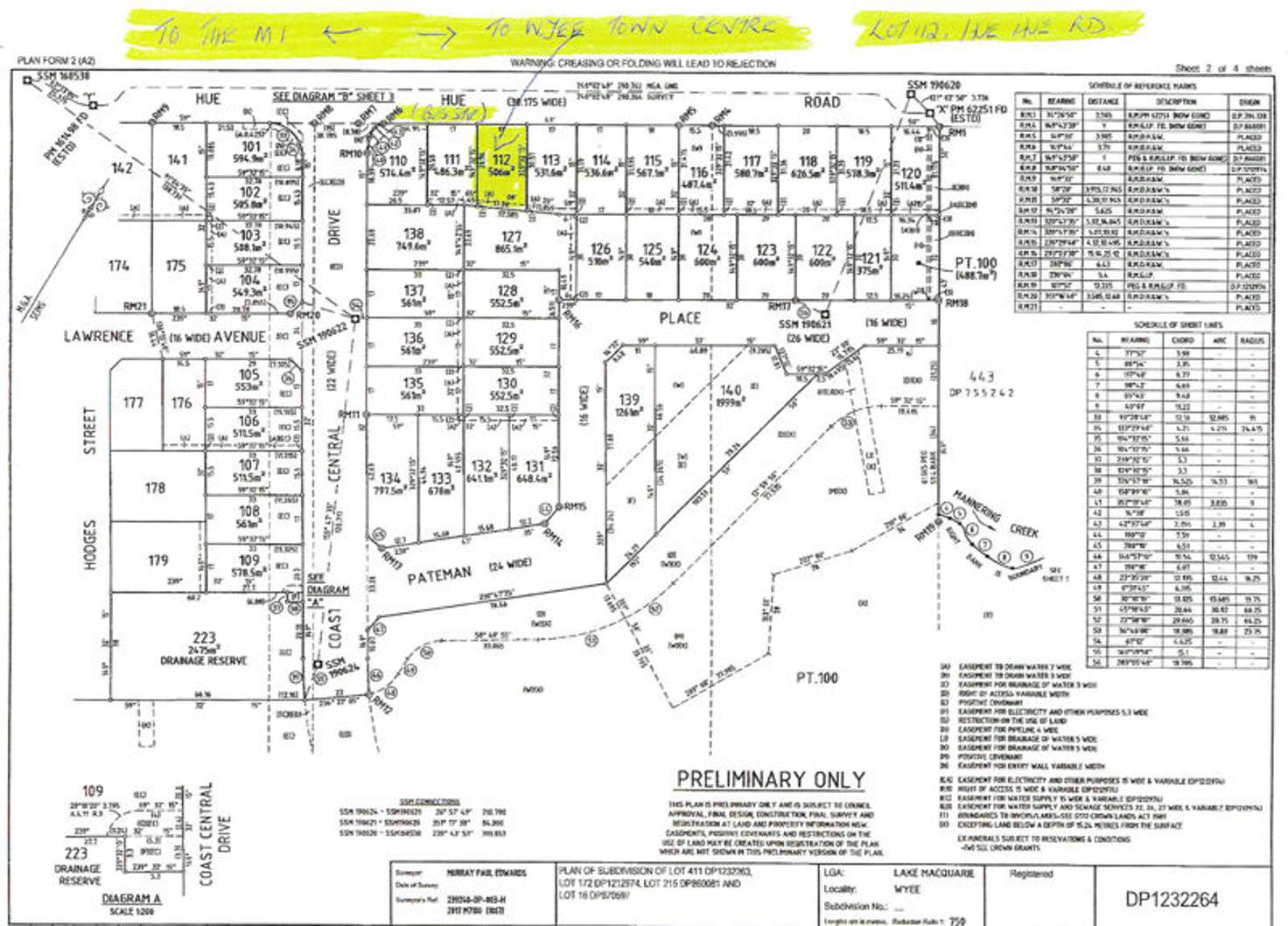 Floorplan of Homely residentialLand listing, Lot 112 Hue Hue Road, Wyee NSW 2259