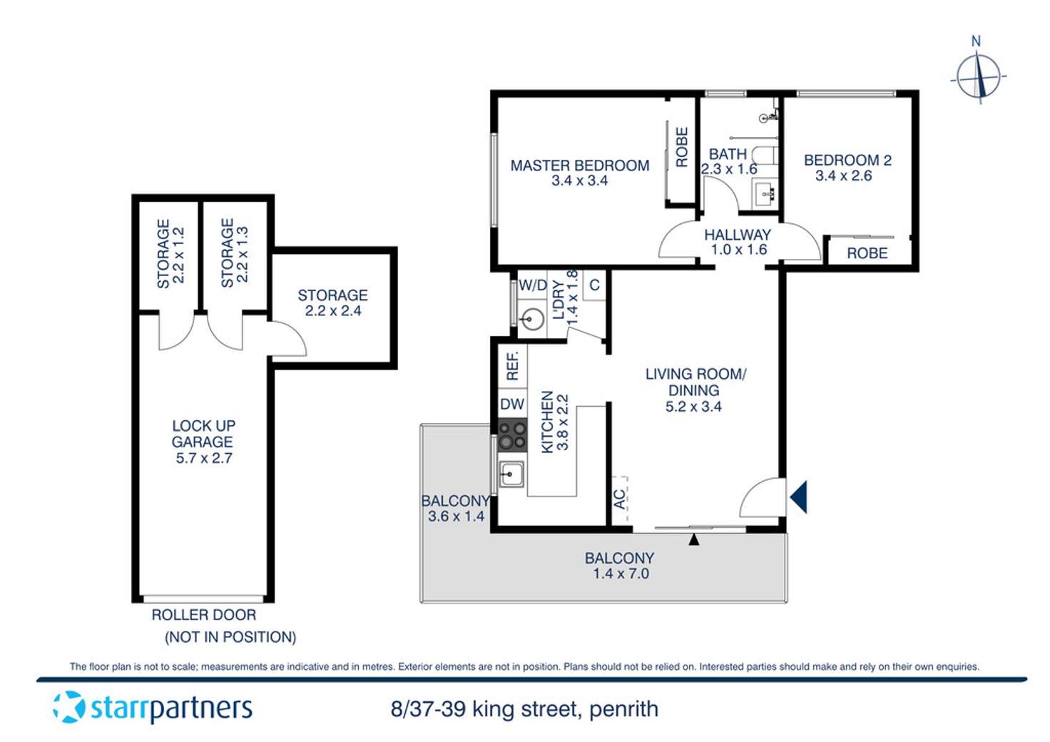 Floorplan of Homely unit listing, 8/37-39 King Street, Penrith NSW 2750