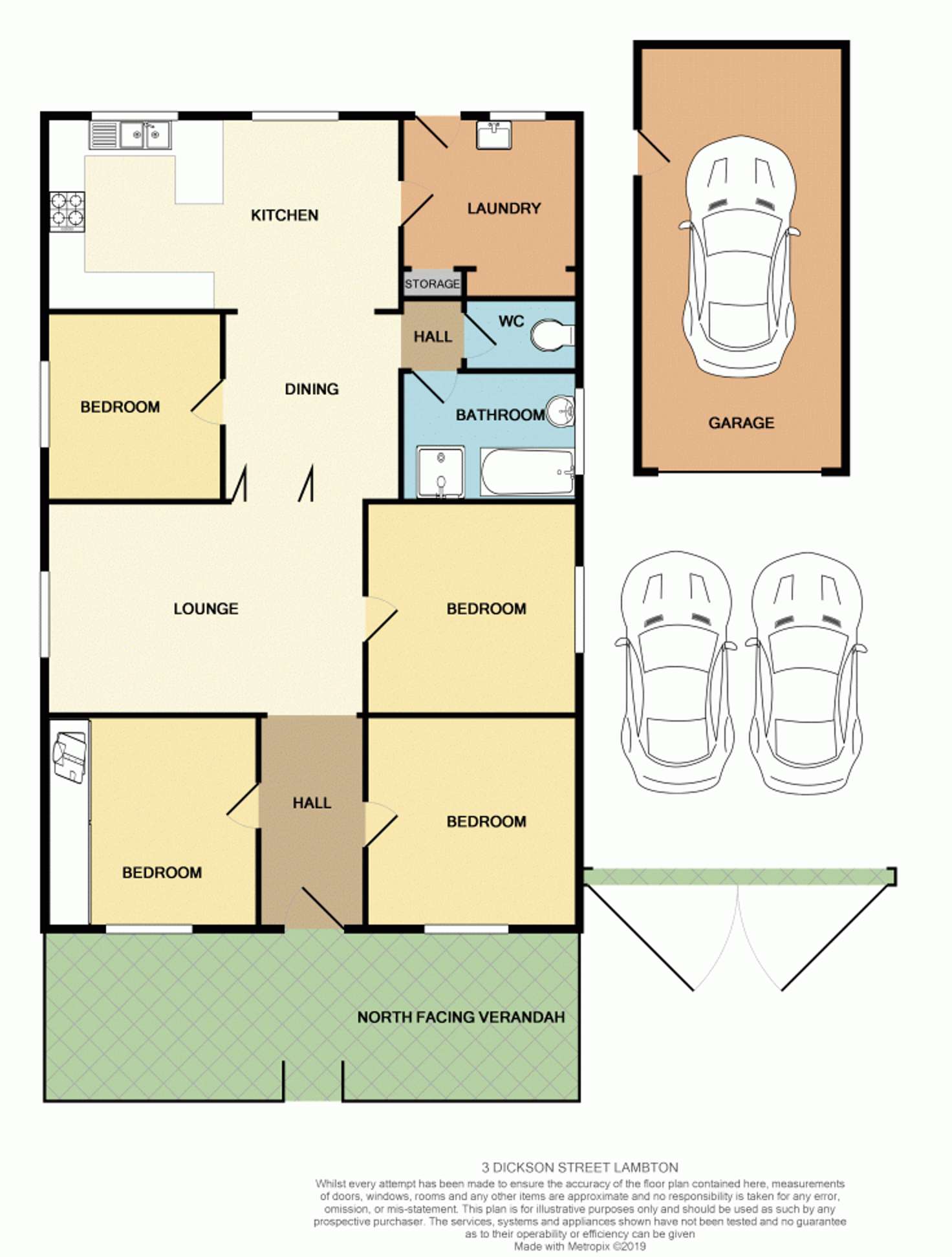 Floorplan of Homely house listing, 3 Dickson Street, Lambton NSW 2299