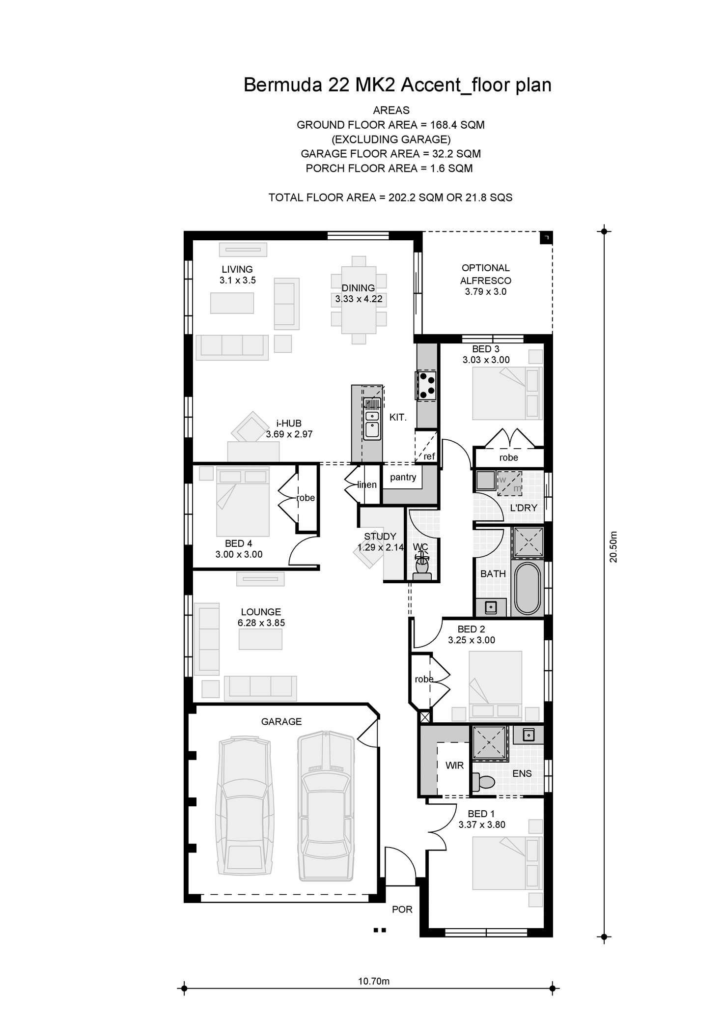 Floorplan of Homely house listing, 44 Alderton Drive, Colebee NSW 2761