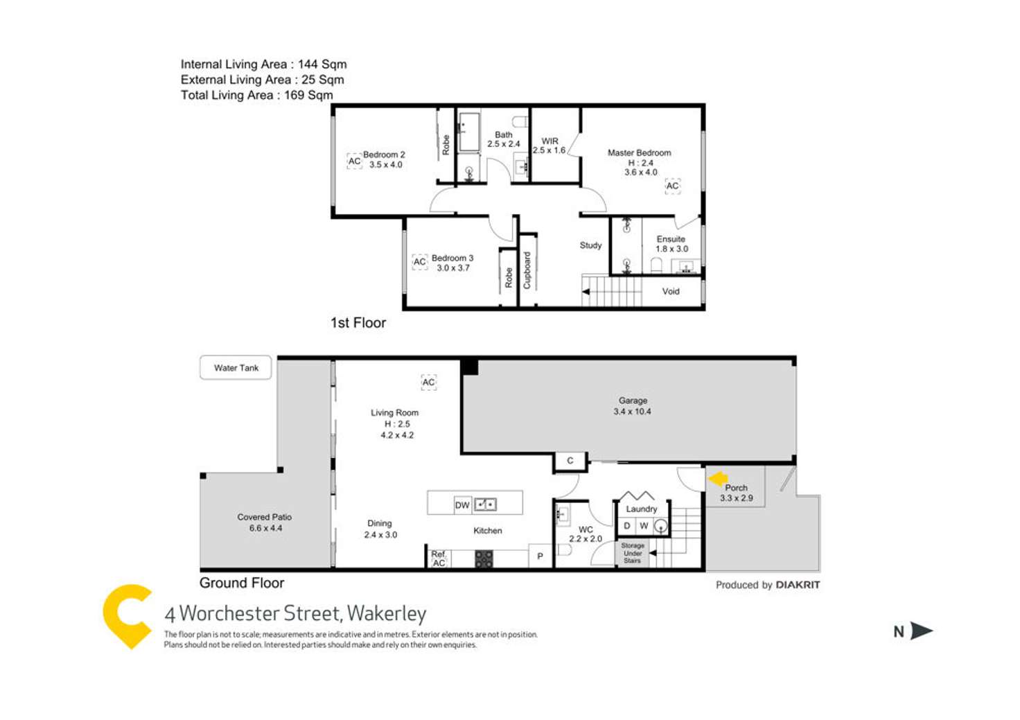 Floorplan of Homely townhouse listing, 4 Worchester Crescent, Wakerley QLD 4154