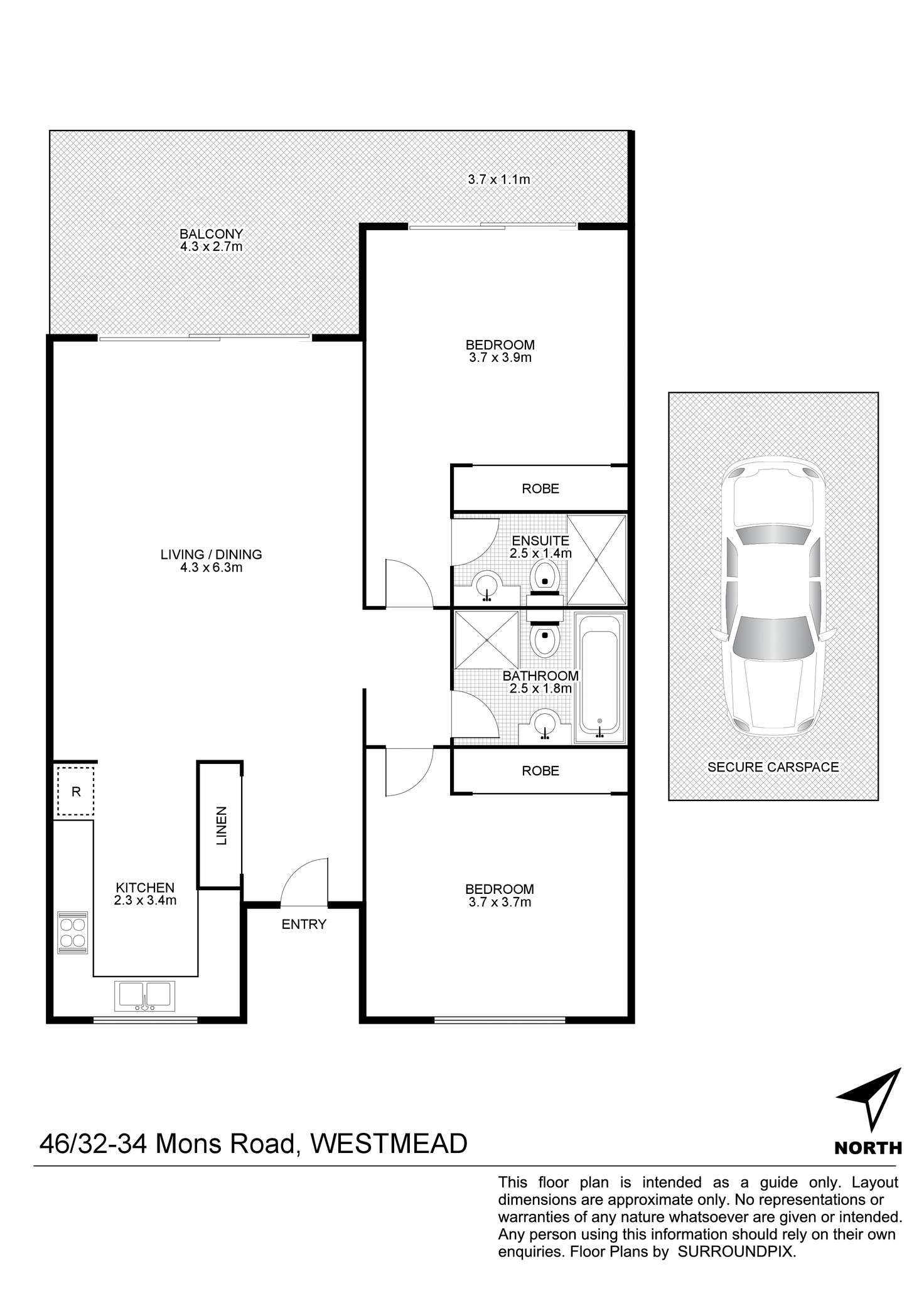 Floorplan of Homely apartment listing, 46/32-34 Mons Road, Westmead NSW 2145