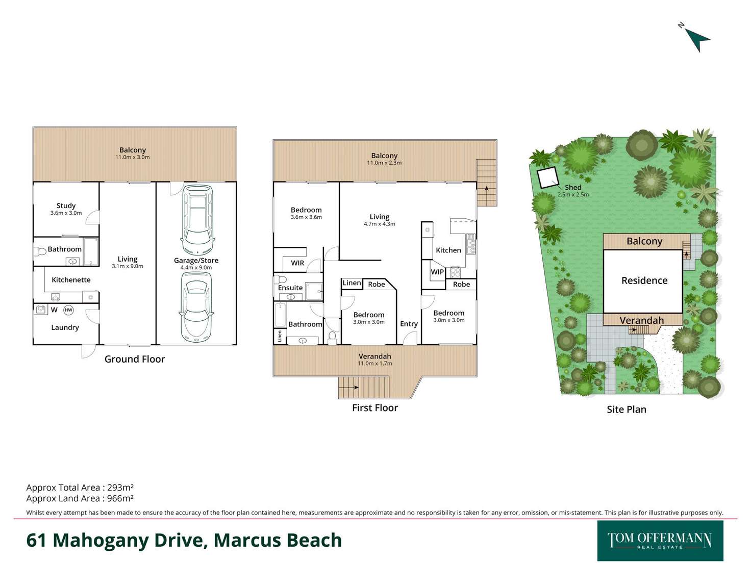 Floorplan of Homely house listing, 61 Mahogany Drive, Marcus Beach QLD 4573