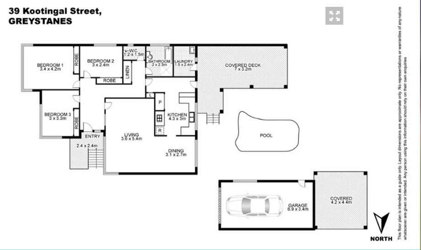 Floorplan of Homely house listing, 39 KOOTINGAL STREET, Greystanes NSW 2145