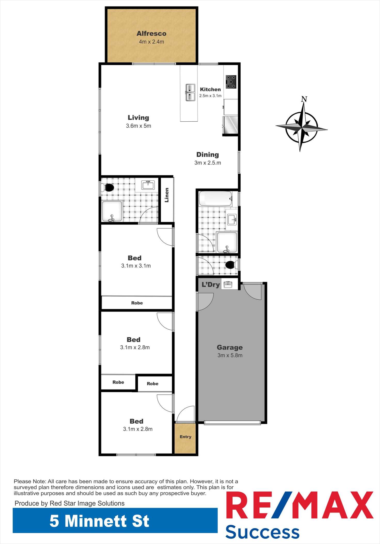 Floorplan of Homely house listing, 5 Minnett Street, Glenvale QLD 4350