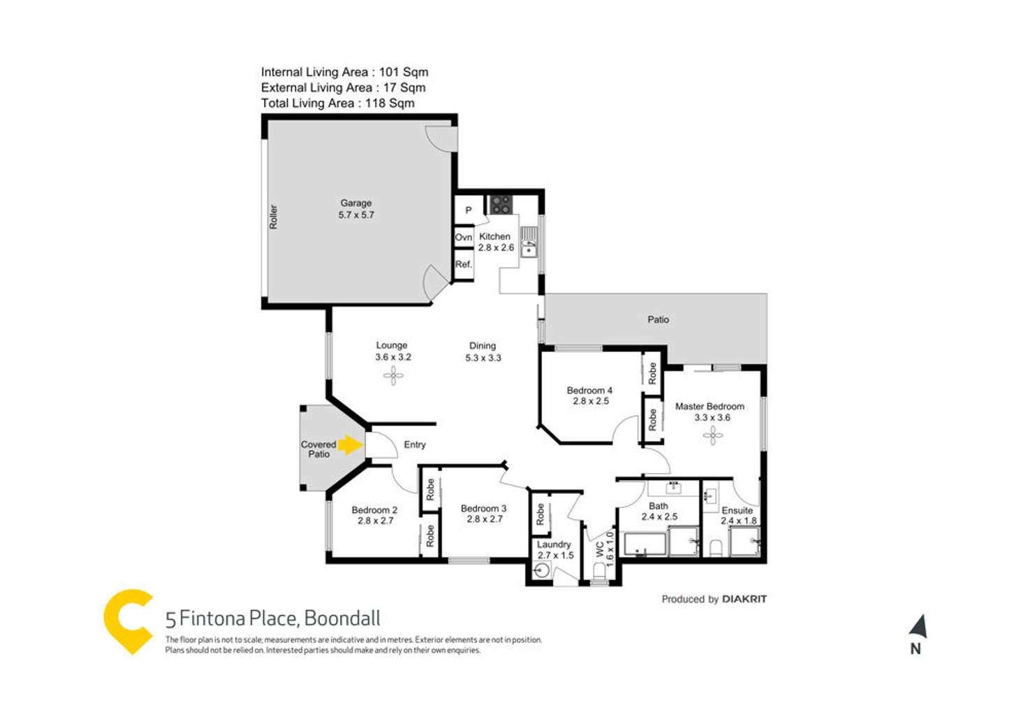 Floorplan of Homely house listing, 5 Fintona Close, Boondall QLD 4034