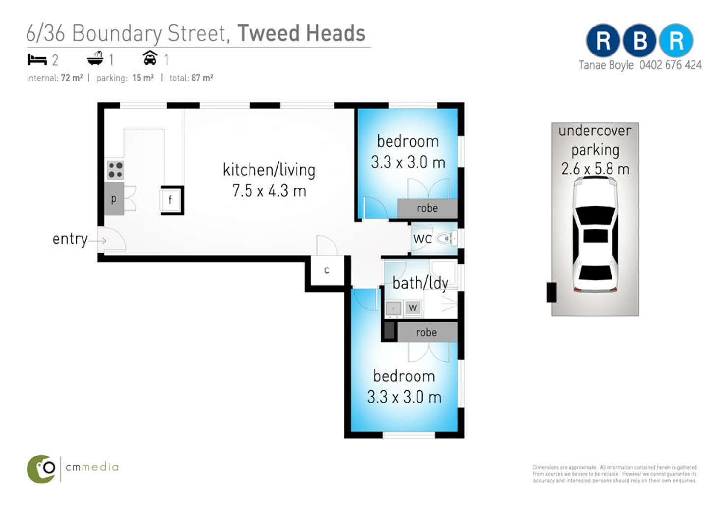 Floorplan of Homely unit listing, 6/36 Boundary Street, Rainbow Bay QLD 4225