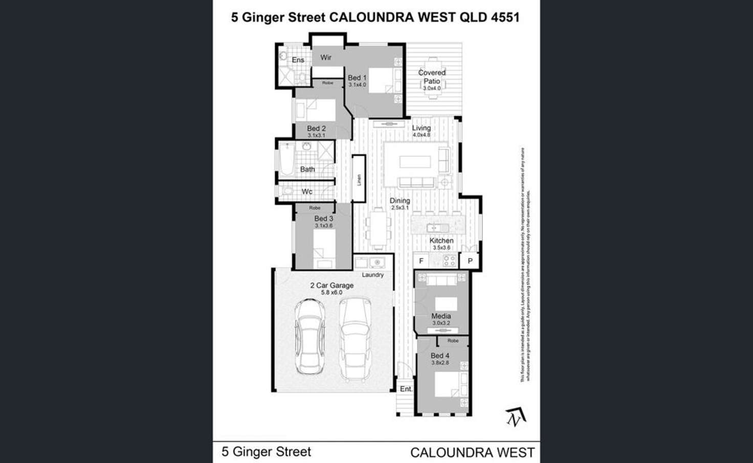 Floorplan of Homely house listing, 5 Ginger Street, Caloundra West QLD 4551
